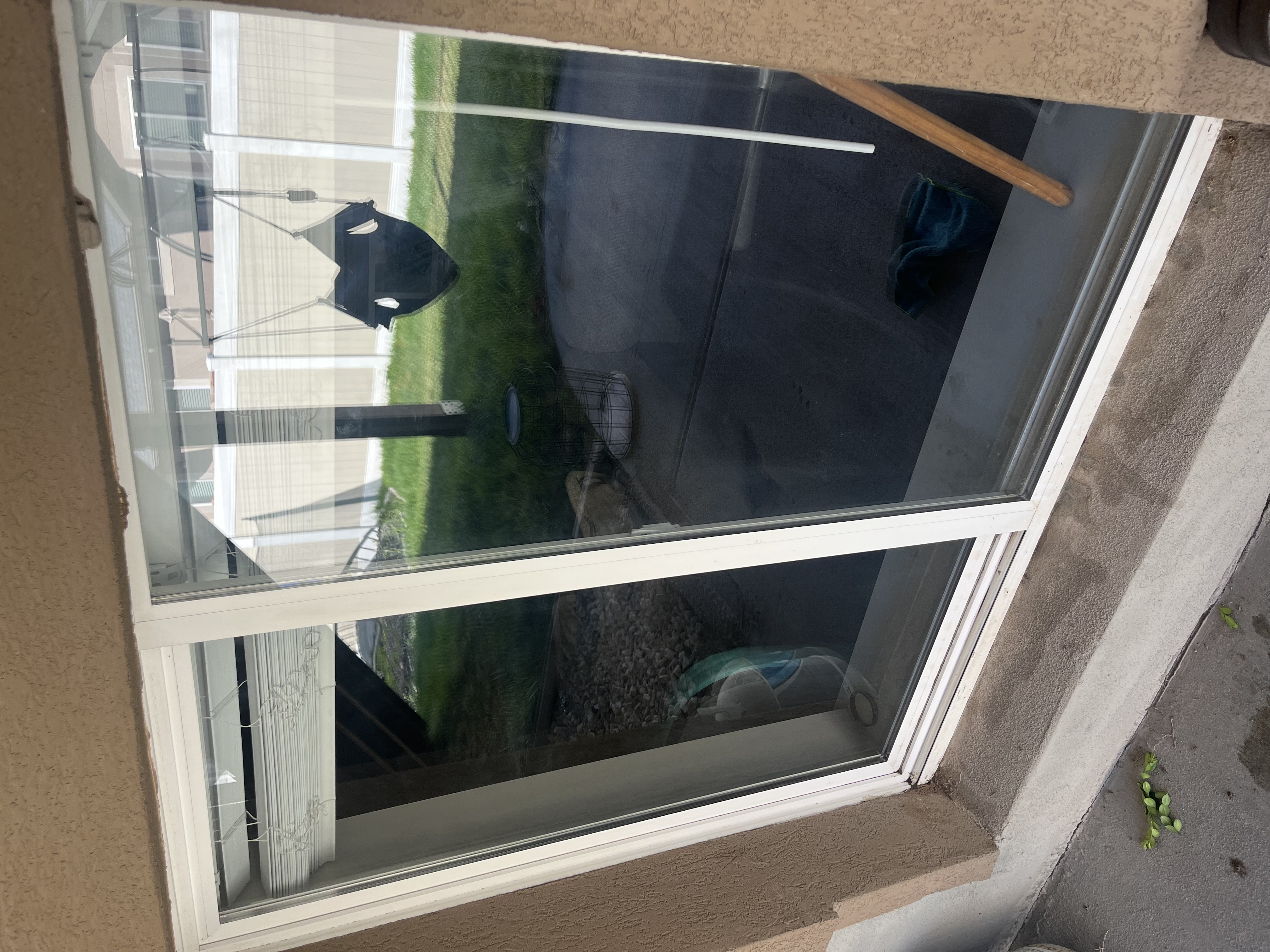 Before and after window cleaning