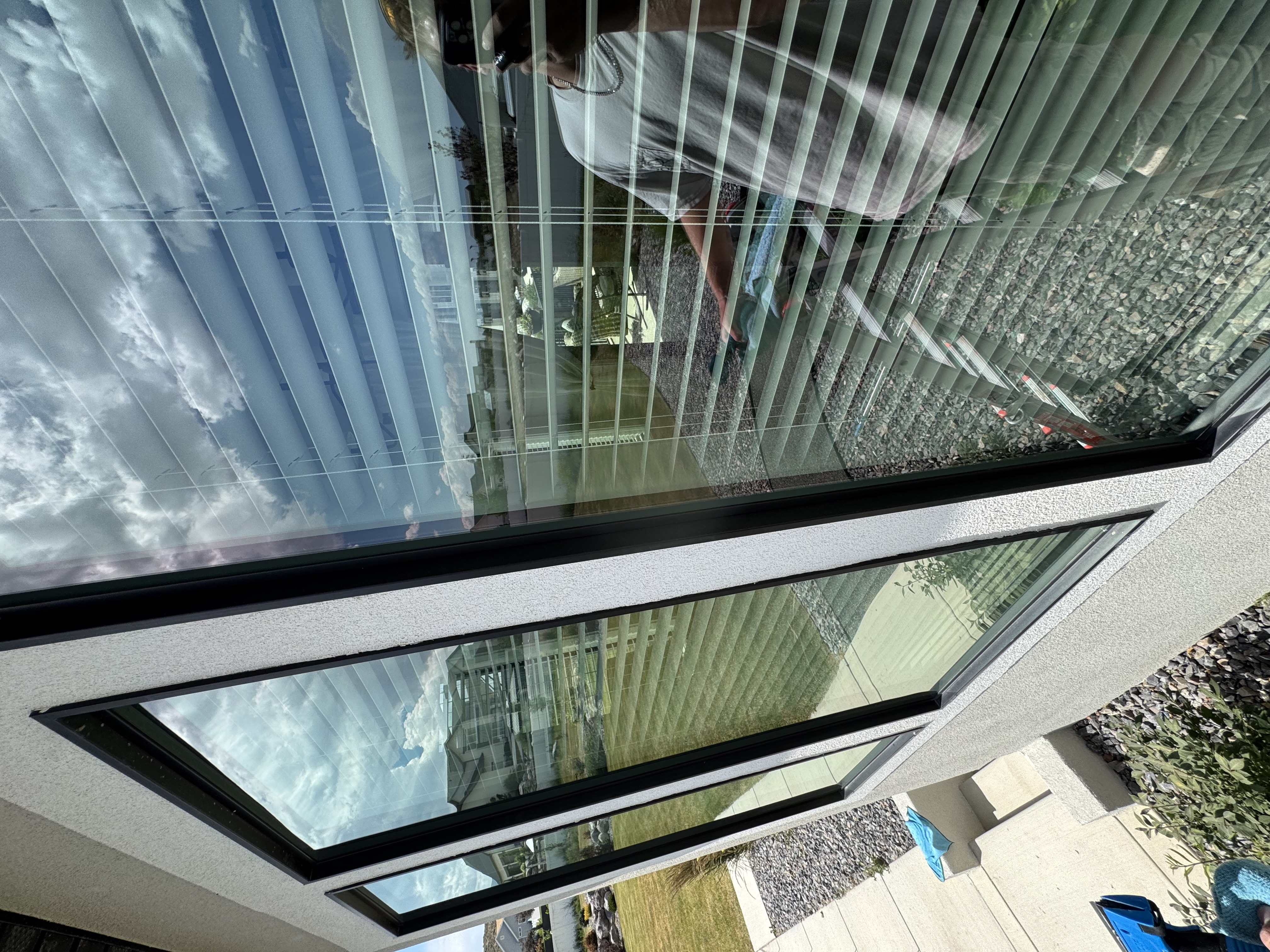 Before and after window cleaning
